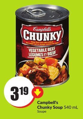 FreshCo Campbell's chunky soup 540 ml offer