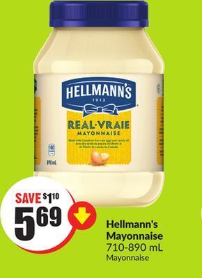 FreshCo Hellmann's mayonnaise 710-890 ml offer