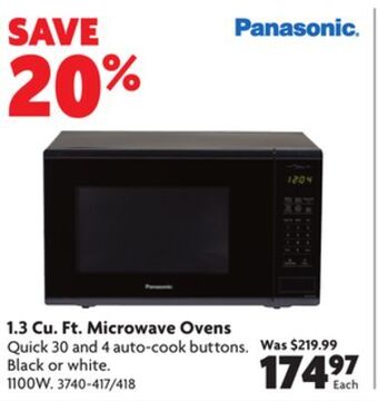 Home Hardware 1.3 cu. ft. microwave ovens offer