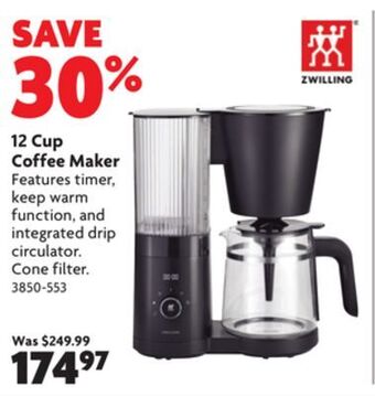 Home Hardware 12 cup coffee maker offer