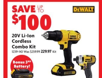 Home Hardware 20v li-ion cordless combo kit offer