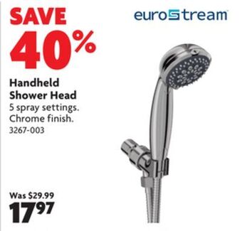 Home Hardware Handheld shower head offer