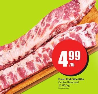FreshCo Fresh pork side ribs centre removed 11.00/kg offer