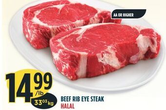 Marché Adonis Beef rib eye steak halal offer