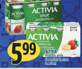 Marché Adonis Activia probiotic drink offer