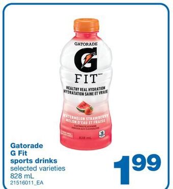 Wholesale Club Gatorade g fit sports drinks, 828 ml offer