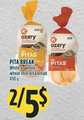 Marché Adonis Pita break white or whole wheat mini pita bread offer
