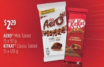 Wholesale Club Aero milk tablet, 15 x 97 g kitkat classic tablet, 15 x 120 g offer
