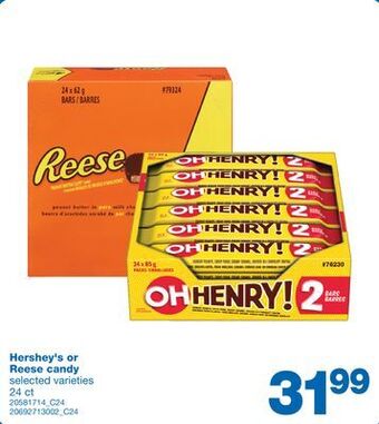 Wholesale Club Hershey's or reese candy, 24 ct offer