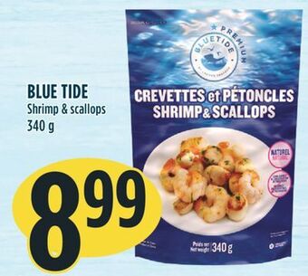 Marché Adonis Blue tide shrimp & scallops offer