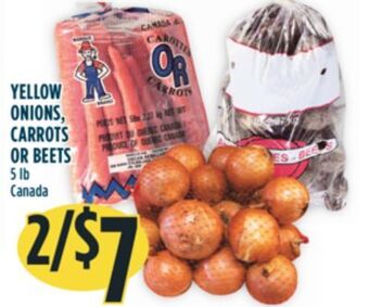 Marché Adonis Yellow onions, carrots or beets offer