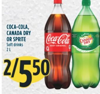 Marché Adonis Coca-cola, canada dry or sprite soft drinks offer