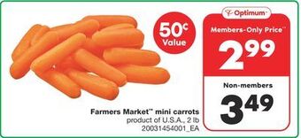 Wholesale Club Farmers market mini carrots, 2 lb offer