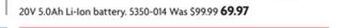 Home Hardware 20v 5.0ah li-ion battery offer