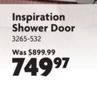 Home Hardware Inspiration shower door offer