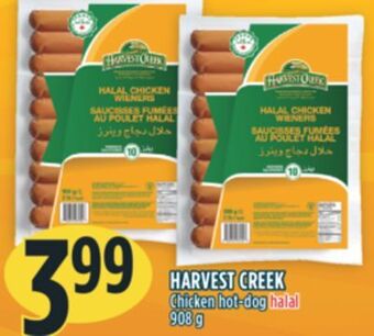 Marché Adonis Harvest creek chicken hot-dog halal offer