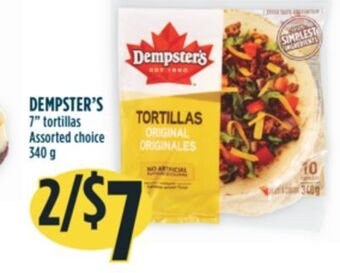 Marché Adonis Dempster's 7 tortillas offer