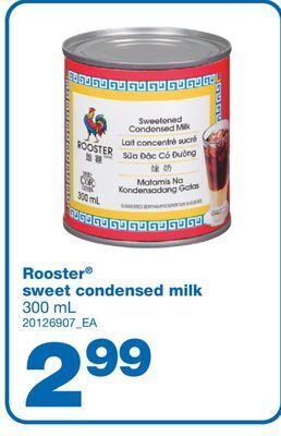 Wholesale Club Rooster sweet condensed milk, 300 ml offer