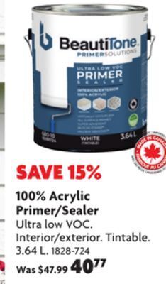 Home Hardware 100% acrylic primer/sealer offer