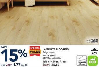 RONA Mono serra 7.44 x 47.04 laminate flooring offer