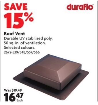 Home Hardware Roof vent offer