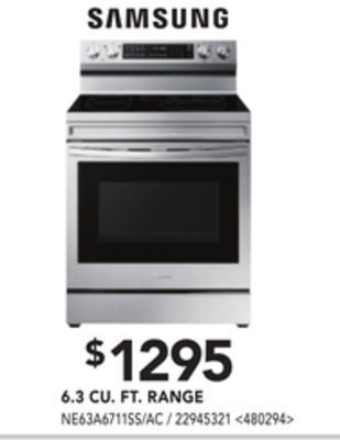 RONA Samsung 6.3 cu. ft. range offer