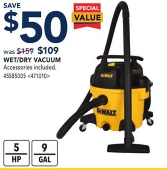 RONA Dewalt wet/dry vacuum offer