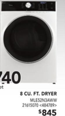 RONA Midea 8 cu. ft. dryer offer