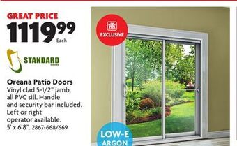 Home Hardware Oreana patio doors offer