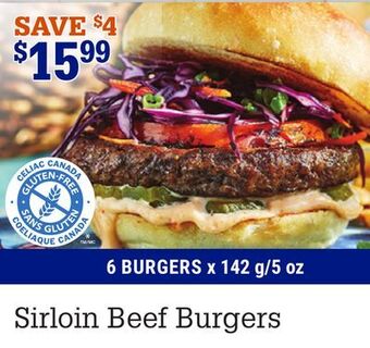 M & M Food Market Sirloin beef burgers offer