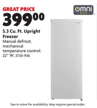 Home Hardware Upright freezer offer
