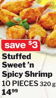 M & M Food Market Stuffed sweet n spicy shrimp offer