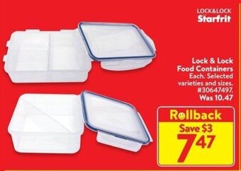 Walmart Lock & Lock Food Containers offer