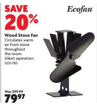 Home Hardware Wood stove fan offer