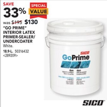 RONA Sico go prime interior latex/primer-sealer/undercoater, 18.9-l offer