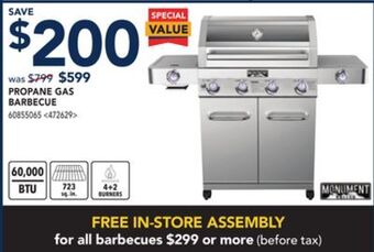 RONA Propane gas barbecue offer