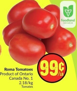 FreshCo Roma Tomatoes offer
