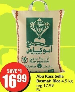FreshCo Abu Kass Sella Basmati Rice 4.5 kg offer