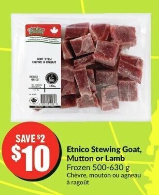 FreshCo Etnico Stewing Goat, Mutton or Lamb Frozen 500-630 g offer