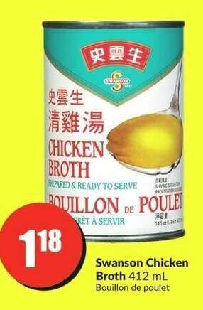 FreshCo Swanson Chicken Broth 412 mL offer