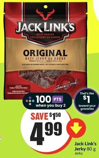 FreshCo Jack Link's Jerky 80 g offer