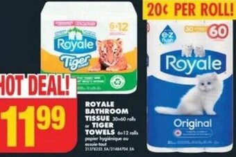 No Frills Royale Bathroom Tissue or Tiger Towels offer