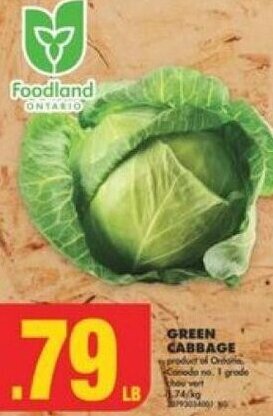 No Frills GREEN CABBAGE offer