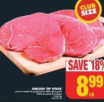 No Frills SIRLOIN TIP STEAK offer