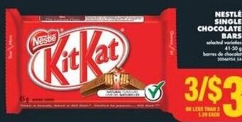 No Frills NESTLE SINGLE CHOCOLATE BARS offer