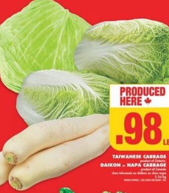 No Frills TAIWANESE CABBAGE DAIKON OR NAPA CABBAGE offer