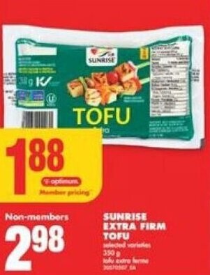 No Frills SUNRISE EXTRA FIRM TOFU offer