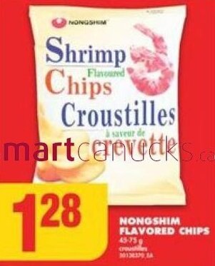 No Frills NONGSHIM FLAVORED CHIPS 45-75G offer