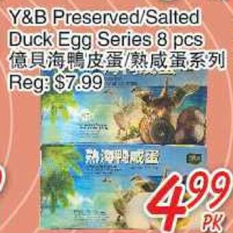 Foody Mart Y&b preserved/salted duck egg series 8 pcs offer