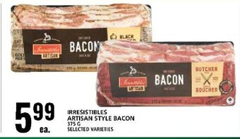 Food Basics IRRESISTIBLES ARTISAN STYLE BACON 375 G offer
